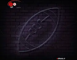 تابلو نئون طرح توپ راگبی شماره 1 در ابعاد مختلف +آداپتور+ فایل لایه باز