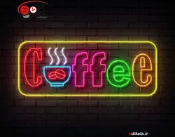 تابلو نئون طرح فنجان قهوه شماره 43 در ابعاد مختلف +آداپتور+ فایل لایه باز