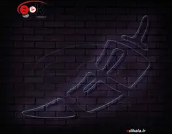 تابلو نئون طرح چاقو شماره 2 در ابعاد مختلف +آداپتور+ فایل لایه باز