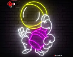 تابلو نئون طرح فضانورد شماره 14 در ابعاد مختلف +آداپتور+ فایل لایه باز