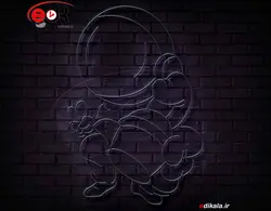 تابلو نئون طرح فضانورد شماره 14 در ابعاد مختلف +آداپتور+ فایل لایه باز