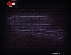 تابلو نئون طرح دوربین مدار بسته شماره 1 در ابعاد مختلف +آداپتور+ فایل لایه باز