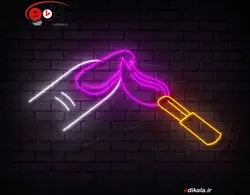 تابلو نئون طرح لاک شماره 3 در ابعاد مختلف + آداپتور
