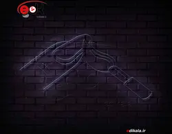 تابلو نئون طرح لاک شماره 3 در ابعاد مختلف + آداپتور
