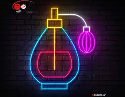 تابلو نئون طرح عطر شماره 6 در ابعاد مختلف +آداپتور+ فایل لایه باز
