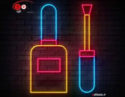 تابلو نئون طرح لوازم آرایشی شماره 17 در ابعاد مختلف +آداپتور+ فایل لایه باز