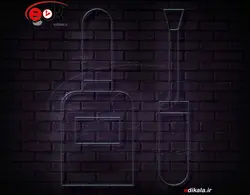 تابلو نئون طرح لوازم آرایشی شماره 17 در ابعاد مختلف +آداپتور+ فایل لایه باز