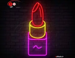 تابلو نئون طرح رژ لب شماره 2 در ابعاد مختلف +آداپتور+ فایل لایه باز