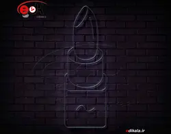 تابلو نئون طرح رژ لب شماره 2 در ابعاد مختلف +آداپتور+ فایل لایه باز
