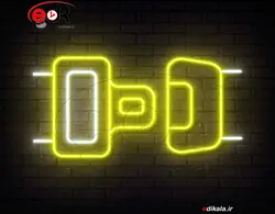 تابلو نئون طرح کمربند شماره 1 در ابعاد مختلف +آداپتور+ فایل لایه باز