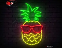 تابلو نئون طرح آناناس شماره 2 در ابعاد مختلف +آداپتور+ فایل لایه باز