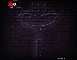 تابلو نئون طرح هات داگ شماره 8 در ابعاد مختلف + آداپتور