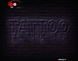 تابلو نئون طرح تتو شماره 7 در ابعاد مختلف +آداپتور+ فایل لایه باز