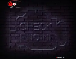 تابلو نئون طرح چراغ چک شماره 1 در ابعاد مختلف +آداپتور+ فایل لایه باز