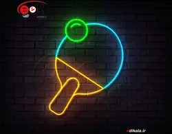 تابلو نئون طرح تنیس شماره 2 در ابعاد مختلف +آداپتور+ فایل لایه باز