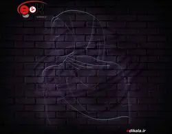 تابلو نئون طرح شال و روسری شماره 2 در ابعاد مختلف +آداپتور+ فایل لایه باز