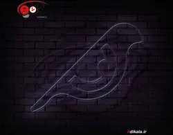تابلو نئون طرح پرنده شماره 14 در ابعاد مختلف + آداپتور + فایل کورل لایه باز