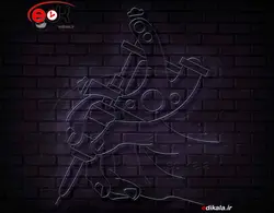 تابلو نئون طرح تتو شماره 8 در ابعاد مختلف +آداپتور+ فایل لایه باز