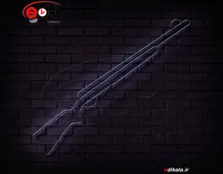 تابلو نئون طرح تفنگ شماره 6 در ابعاد مختلف +آداپتور+ فایل لایه باز