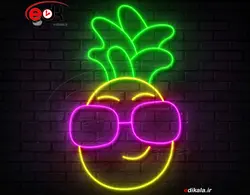 تابلو نئون طرح آناناس شماره 3 در ابعاد مختلف +آداپتور+ فایل لایه باز