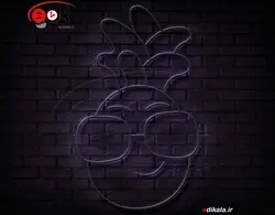 تابلو نئون طرح آناناس شماره 3 در ابعاد مختلف +آداپتور+ فایل لایه باز