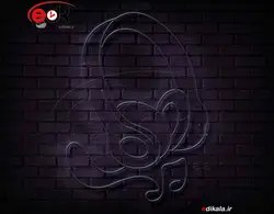 تابلو نئون طرح هدفون شماره 8 در ابعاد مختلف +آداپتور+ فایل لایه باز