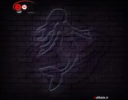 تابلو نئون طرح پری دریای شماره 1 در ابعاد مختلف +آداپتور+ فایل لایه باز