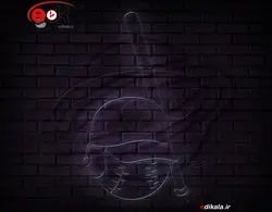 تابلو نئون طرح توپ بیسبال شماره 1 در ابعاد مختلف +آداپتور+ فایل لایه باز