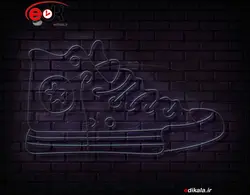 تابلو نئون طرح کفش شماره 14 در ابعاد مختلف +آداپتور+ فایل لایه باز