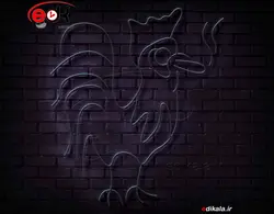 تابلو نئون طرح خروس شماره 6 در ابعاد مختلف +آداپتور+ فایل لایه باز