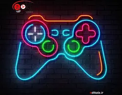 تابلو نئون طرح دسته بازی شماره 16 در ابعاد مختلف +آداپتور+ فایل لایه باز