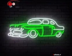 تابلو نئون طرح ماشین شماره 22 در ابعاد مختلف +آداپتور+ فایل لایه باز