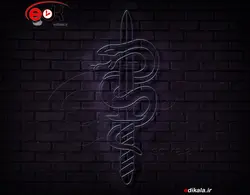 تابلو نئون طرح شمشیر شماره 3 در ابعاد مختلف +آداپتور+ فایل لایه باز
