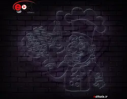 تابلو نئون طرح کباب شماره 7 در ابعاد مختلف +آداپتور+ فایل کورل آماده برش