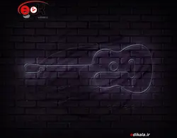 تابلو نئون طرح گیتار شماره 9 در ابعاد مختلف +آداپتور+ فایل لایه باز