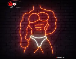 تابلو نئون طرح بدنسازی شماره 15 در ابعاد مختلف + آداپتور+فایل کورل آماده برش
