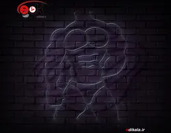 تابلو نئون طرح بدنسازی شماره 15 در ابعاد مختلف + آداپتور+فایل کورل آماده برش