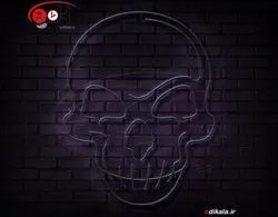 تابلو نئون طرح اسکلت شماره 15 در ابعاد مختلف +آداپتور+ فایل لایه باز