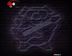 تابلو نئون طرح خوک و گیتار شماره 1 در ابعاد مختلف +آداپتور+ فایل لایه باز