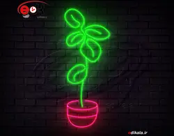 تابلو نئون طرح گل شماره 48 در ابعاد مختلف +آداپتور+ فایل لایه باز