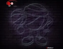 تابلو نئون طرح توپ بسکتبال شماره 1 در ابعاد مختلف +آداپتور+ فایل لایه باز