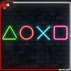 تابلو نئون طرح ایکون دسته کنسول شماره 1 در ابعاد مختلف