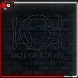 تابلو نئون طرح رستوران شماره 1 در ابعاد مختلف