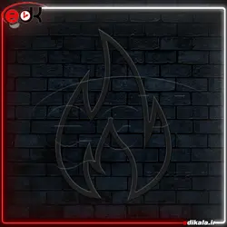 تابلو نئون طرح آتش شماره 1 در ابعاد مختلف