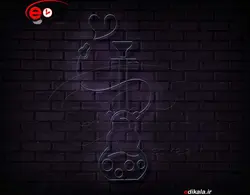 تابلو نئون طرح قلیان عاشق شماره 1 در ابعاد مختلف