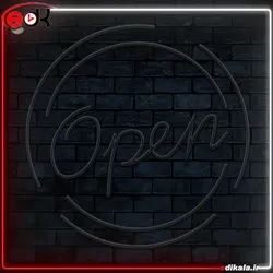 تابلو نئون طرح open شماره2 در ابعاد مختلف