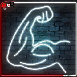 تابلو نئون طرح بازو شماره 1 در ابعاد مختلف