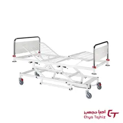 تخت بیمار سه شکن با تنظیم ارتفاع و رویه abs