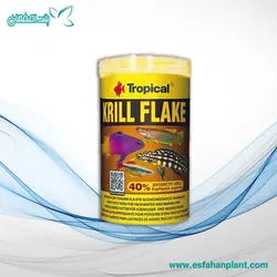 غذای پولکی تقویتی ماهی کریل تروپیکال ۴۰% krill flake tropical (100 میل)