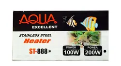 بخاری استیل ضدزنگ آکواریوم آکوا مدل ۲۰۰W ST-888